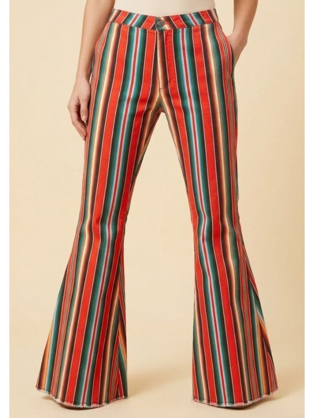 336-Funky Bell Bottom Jeans size 18 / Waist 18.5 / Inseam 32.5